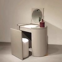 Table de toilette en bois massif de luxe italien, table de toilette moderne simple haut de gamme, table de toilette design pour villa, chambre à coucher, maison