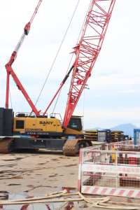 Hochwertiger Gebrauchter SCC1000A-6 <span class=keywords><strong>100</strong></span>-Tonnen-Raupenkran mit Getriebe, Motor, Pumpe, 80M Hubhöhe, Günstige Versandkosten - Product Image 2