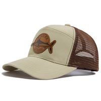 Gorra de Pesca de 7 Paneles con Logotipo Personalizado de Alta Calidad, Secado Rápido, Estilo Desgastado, Gorra Deportiva de Malla para Exteriores, Unisex, Ajustable, de Poliéster