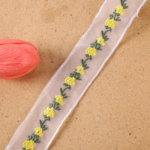 Fil de <span class=keywords><strong>verre</strong></span> brodé petits vêtements floraux tissus textiles de maison bijoux décoratifs épingles à cheveux nœuds papillon passementerie dentelle - Product Image 6