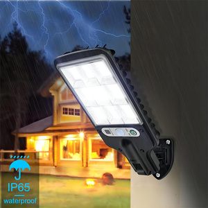 Lampe murale solaire LED extérieure IP65 avec détecteur de mouvement pour jardin, patio, porte de garage, étanche, télécommande, sécurité, éclairage de rue - Product Image 4