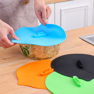 Couvercle de pot <span class=keywords><strong>en</strong></span> <span class=keywords><strong>silicone</strong></span> transfrontalier, anti-débordement, hermétique, compatible <span class=keywords><strong>micro</strong></span>-ondes, isolation fraîcheur et odeurs - Product Image 4