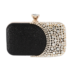 New Arrival Luxury Lady <strong>Wedding</strong> Party Evening <strong>Bag</strong> High Quality Polyester with Diamond Decor Square Pattern <strong>for</strong> <strong>Bride</strong> - Product Image 2