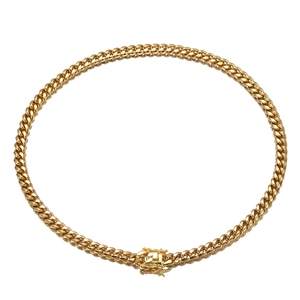 Collana da Uomo di Lusso Hip Hop Placcata Oro 18K, Catena Cubana Miami in Acciaio Inossidabile, Gioielli Placcati Oro Vero - Product Image 2