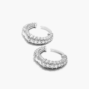 Modern 925 Sterling Silver Gold Plated Moissanite Hoop <b>Earrings</b> Luxury Sparkling <b>Fine</b> Jewelry Timeless Elegant Women Accessory - Product Image 5