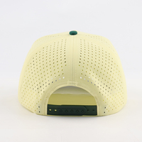 Casquette de golf personnalisée en gros avec patch tissé, perforations laser, respirante, à cordon, casquette de sport perforée pour l'extérieur, séchage rapide