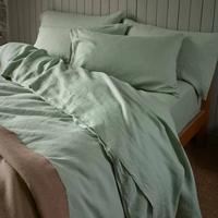 Linge de lit en tissu français doux biodégradable draps de literie en gros ensemble de housse de couette literie en lin français pur ensemble de couette