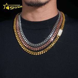 Hip Hop 925 <span class=keywords><strong>argent</strong></span> 6mm laboratoire diamant serrure plaine cubain lien chaîne bijoux fins personnalisé glacé laboratoire cultivé diamant liens pour hommes - Product Image 6