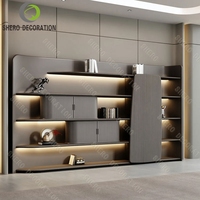 Bureau de direction de luxe moderne et simple pour PDG, président, avec armoire combinée