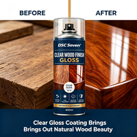 Peinture laquée transparente pour bois - Finition brillante pour revêtement liquide pour la protection du bois intérieur/extérieur
