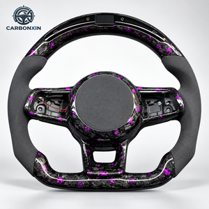 Volante para VW Golf MK8 GTI R-Line con Función de Calefacción Personalizada en Cuero/Fibra de Carbono y Ensamblaje MK6 MK7 MK8 - Product Image 3