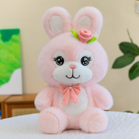 Peluche de lapin rose romantique avec nœud papillon pour un cadeau d'anniversaire, un cadeau de la Saint-Valentin et une surprise pour petite amie ODM&OEM