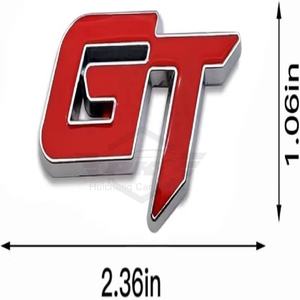 Emblema Universal Metálico con Logotipo GT, Adhesivo Decorativo 3D para Guardabarros Laterales de Automóviles de Carreras, para Ford, Honda, Toyota, Audi, <span class=keywords><strong>BMW</strong></span>, Geely GT - Product Image 4