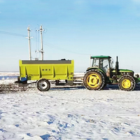 Tracteur agricole traîné de fumier de poulet à la chaux épandeur d'engrais à vendre