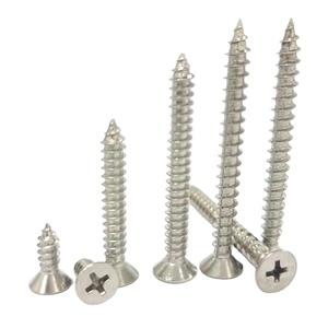 Mạ kẽm thép không gỉ Tự Khai thác gỗ Vít phẳng Hex đầu chống gỉ cho đồ nội thất mộc đo lường - Product Image 1