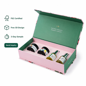 Holiday Luxury Presentation Cosmetic Boxes for Skincare Beauty <b>Package</b> Display Custom Cosmetic Gift Box With Inserts - Product Image 1