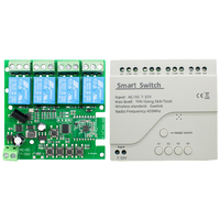 Module d'automatisation intelligent EWeLink WiFi 4 canaux relais RF 7-32V 12V 24V 110V 220V pour moteur, mode marche/arrêt et auto-bloquant