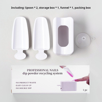 Stockage multifonctionnel personnalisé de boîte de recyclage d'art d'ongle pour les paillettes acryliques de poudre d'ongle français faites de plastique durable