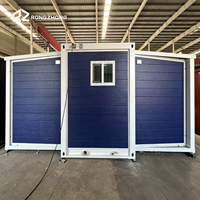 Maison préfabriquée modulaire extensible directement de l'usine, 20 pieds, 40 pieds, maison pliable avec salle de bain