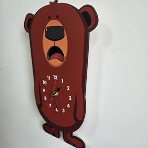 Reloj de Péndulo de Madera con Lengüeta Móvil, Reloj de Pared Súper Silencioso, Sin Tictac, Reloj Decorativo de Pared para Habitación Infantil - Product Image 3