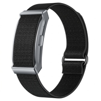 Bracelet intelligent en nylon noir avec charge magnétique pour suivi de la forme physique, unisexe