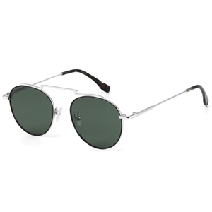 <b>Round</b> Pilot <b>Sunglasses</b> Full Rim Metal <b>Frame</b> Green Lenses UV400 Protection Unisex Adult Sun Protection - Product Image 1