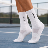 Chaussettes de sport en coton personnalisées avec logo, anti-odeur, respirantes, pour hommes, course à pied, basketball, mi-mollet