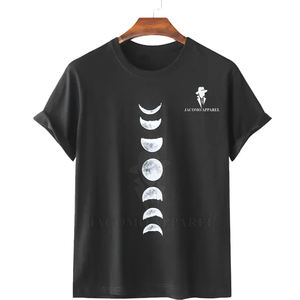 Camiseta de Manga Corta para Hombre, 100% Algodón, Cuello Redondo, Color Sólido, Cómoda, Informal para el Día a Día, Ecológica, Tela de 320g, Secado Rápido, Suave - Product Image 1