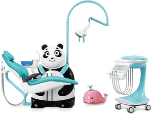 Fauteuil dentaire électrique pour enfants avec coussin en cuir, lumière LED et fonctions de sécurité - Conception confortable pour les soins dentaires - Product Image 2