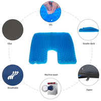 Coussin de refroidissement en gel pour siège de voiture, coussin de glace respirant en nid d'abeille pour conducteur