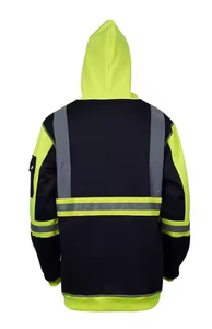 Sweat-shirt de construction jaune haute visibilité Offres Spéciales personnalisé sweat à capuche de sécurité réfléchissant pour vêtements de travail réfléchissant haute visibilité pour - Product Image 2