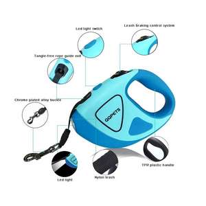 Guinzaglio per cani retrattile con Logo personalizzato senza grovigli guinzaglio per cani da 16 piedi senza mani con luce luminosa a Led - Product Image 3