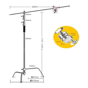 Trépied professionnel en acier inoxydable robuste pour éclairage photographique avec sac pour exposition et utilisation <span class=keywords><strong>TikTok</strong></span> - Product Image 2