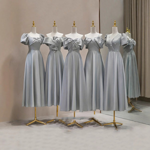 Bridesmaid Dresses A-Line Sweetheart Neckline Natural Waist Polyester Evening Gown Performance Style - Product Image 4