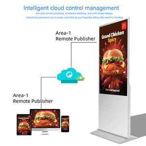 Ddp chúng tôi EU 43/49 inch bán buôn tùy chỉnh 4K màn hình cảm ứng màn hình tương tác kiosk trong nhà sàn đứng Totem LCD quảng cáo hiển thị - Product Image 4
