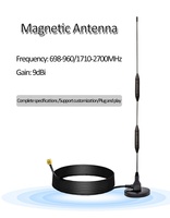 Antenne extérieure de routeur Gsm de 4G 3G 9dBi de bâti magnétique de véhicule omnidirectionnel externe de voiture