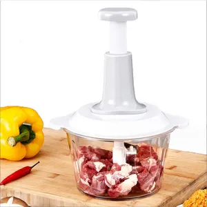 2024 Hand-Operated Steel Onion and Vegetable Chopper Plastic PP Meat Grinder for Kitchen Use for Home and Fruit Processing