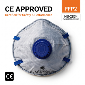 Équipement de protection individuelle (EPI) Masque de protection FFP2 Masque anti-poussière avec valve Respirateur jetable Masque à charbon actif - Product Image 1