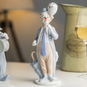 Ornements de <span class=keywords><strong>clown</strong></span> de cirque rétro nordique comédie drôle personnages en céramique décoration de la maison cadeaux créatifs - Product Image 6