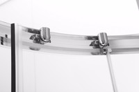 Luxe Boog Vorm Aluminium Frame Douchecabine Hoek Glijdende Glazen Douchewand Voor Badkamer