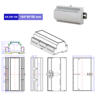Caja de PC para Carril DIN Carcasa Eléctrica Soporte de Montaje para PCB Carcasa de Plástico Conector PLC Bloque de Terminales Carcasa para Carril DIN