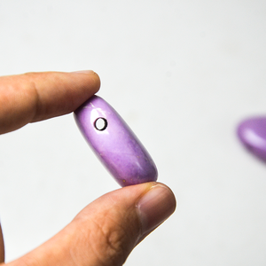 30mm Naturel Phosphosiderite Pendentif Lisse Poli Violet Cristal Pendentif pour Guérison Collier Unisexe Pierres Précieuses En Gros - Product Image 5