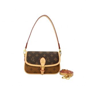 High-end Women's Vintage Sling Bag with Geometric Pattern <b>Magnetic</b> Closure Anti-Theft Foldable Features PU <b>Material</b> Casual Style - Product Image 1
