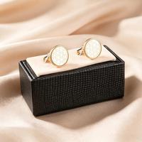 Boutons de manchette minimalistes à motif hexagonal plaqués or, bijoux de chemise pour homme, cadeau d'affaires pour cadre, vente en gros