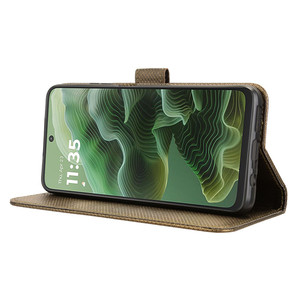 Étui de téléphone à rabat en cuir PU à motif de diamant portefeuille de luxe pour Moto G35 5G - Product Image 4