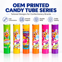 Tube d'emballage alimentaire en aluminium et plastique imprimé sur mesure, haute barrière, avec bouchon à vis, rechargeable, pour produits sucrés
