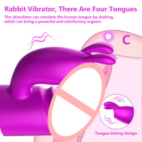 Vibromasseur TMM 3-en-1 télescopique en silicone pour stimulation double du point G et du clitoris, jouet sexuel pour femmes