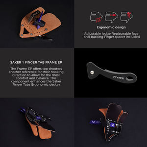 Fivics Brass <span class=keywords><strong>Saker</strong></span> 1 onglet de doigt Excellente stabilité avec un poids supplémentaire Conception ergonomique Rebord réglable Face remplaçable - Product Image 6