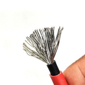 PV1-F/H1Z2Z2-K fil électrique XLPO à double noyau <span class=keywords><strong>10mm2</strong></span> câble d'alimentation solaire à brin plat pour photovoltaïque solaire DC industriel - Product Image 2