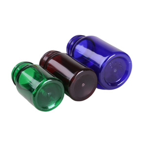 Flacon en plastique ambré pour pilules avec bouchon sécurité enfant, opaque, pour compléments alimentaires, rechargeable, flacon échantillon - Product Image 2